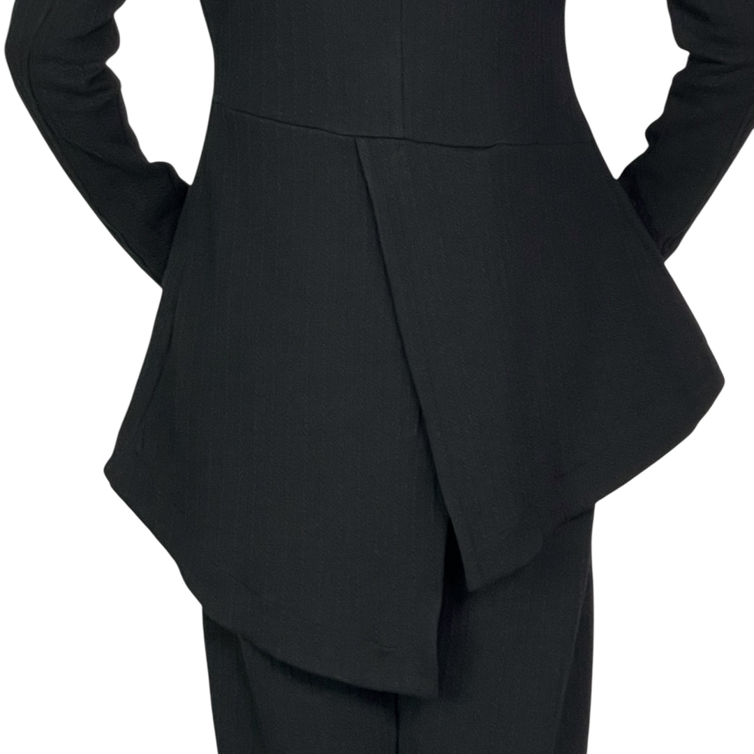 HARING TEXTURED STRIPE JACKET W/BACK TAILS