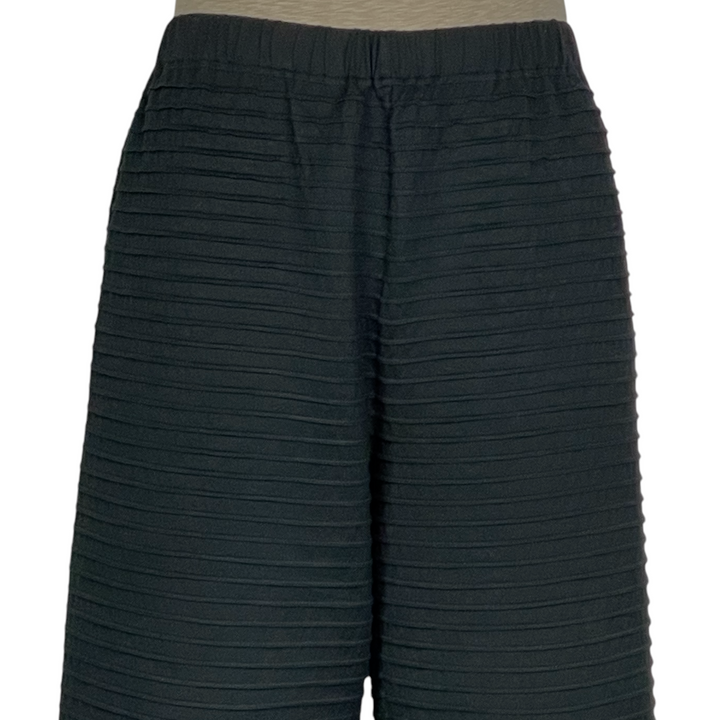 PINTUCK JERSEY WIDE LEG PANT