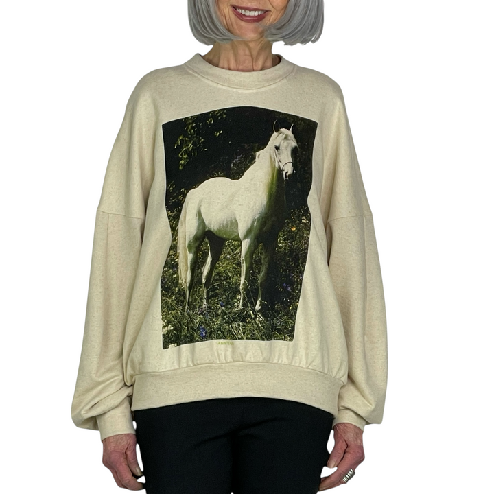 HORSE PRINT SWEATSHIRT