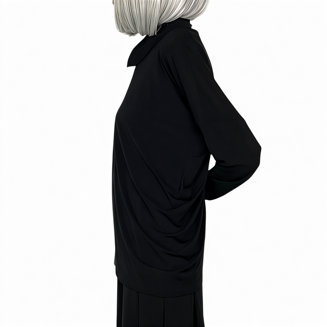 DRAPE JERSEY-68 COWL NECK TOP