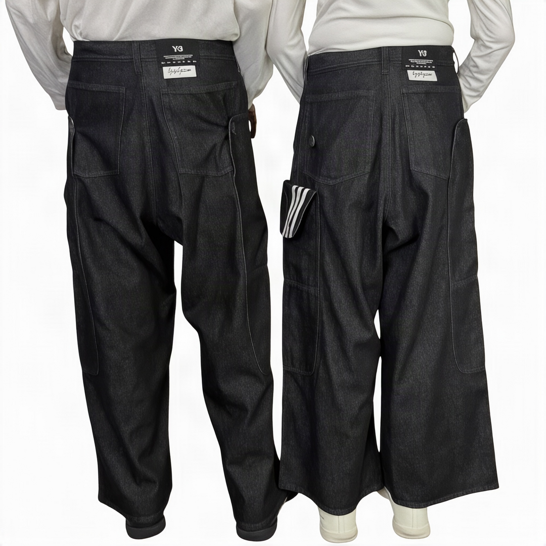 DENIM STRAIGHT LEG PANTS