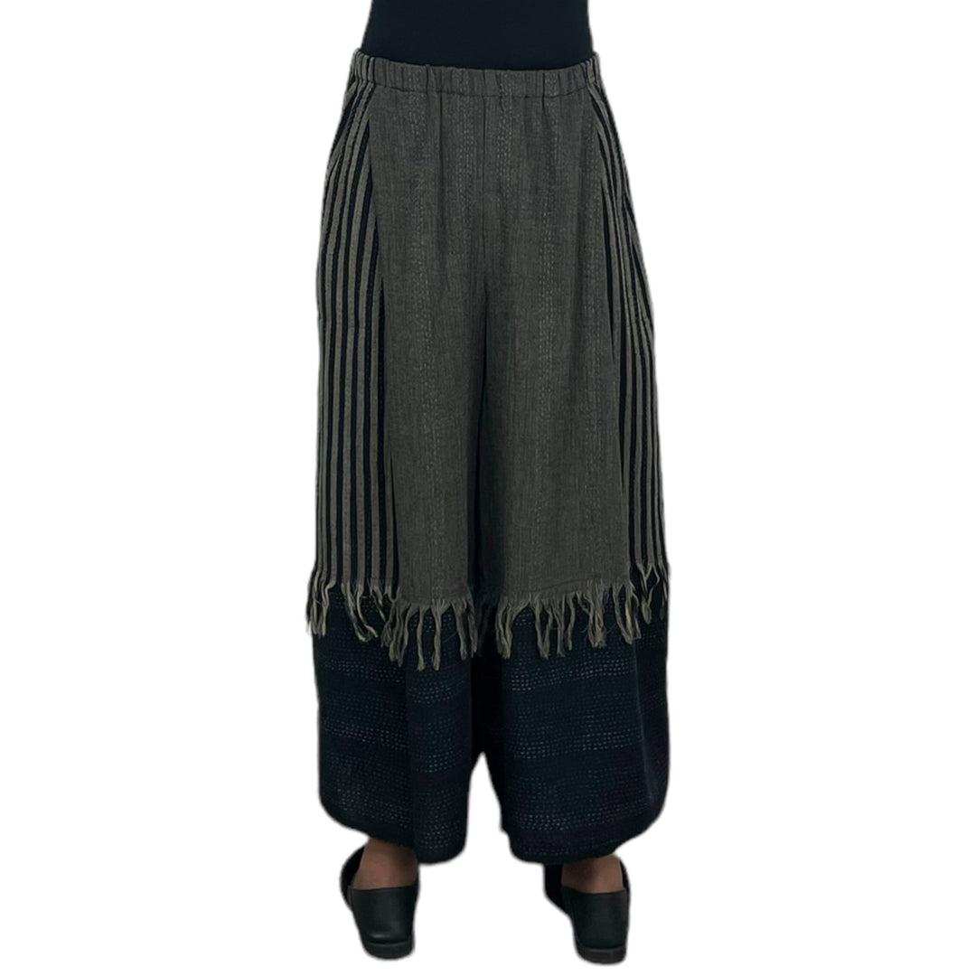 WOVEN HANDLOOM WIDE LEG LANTERN PANT