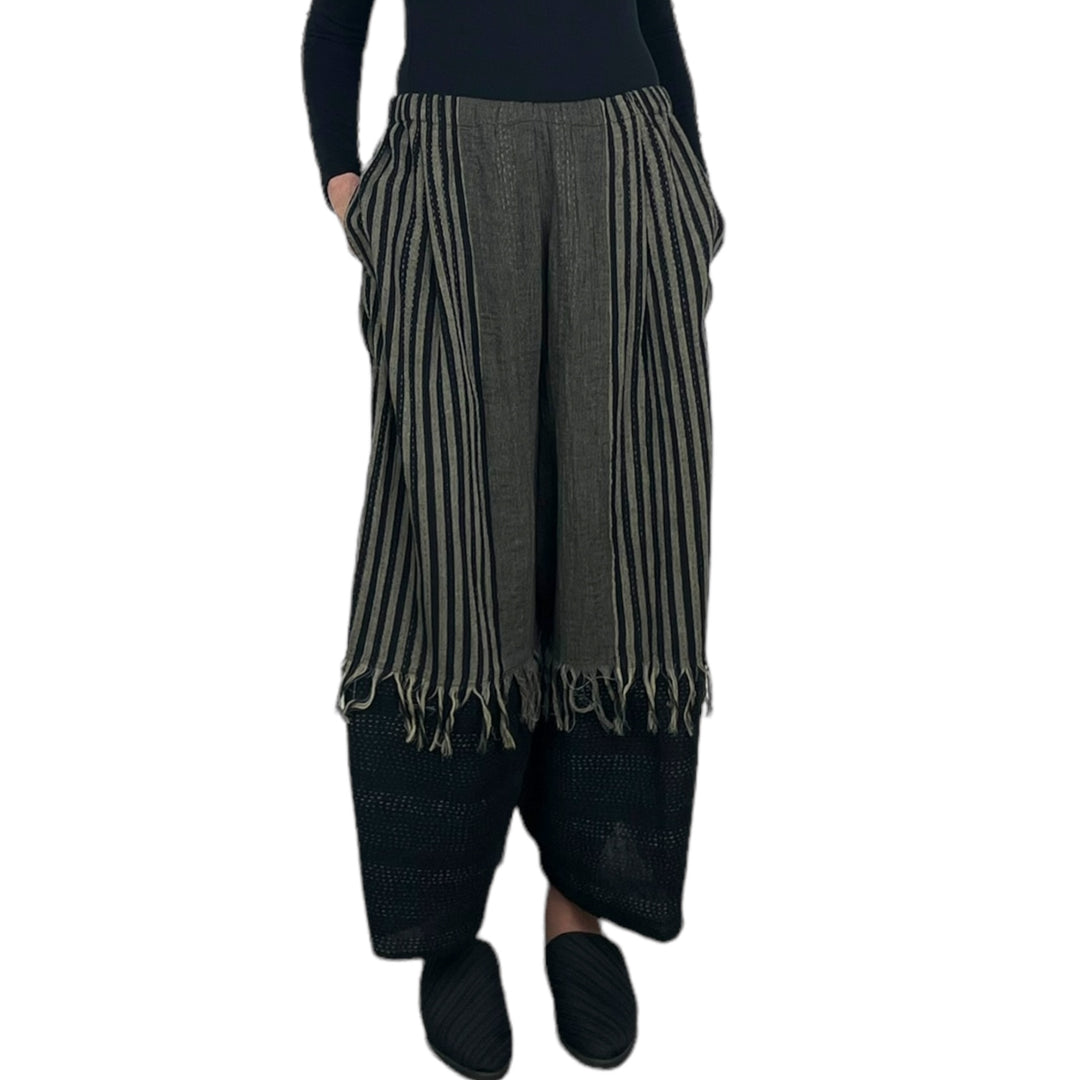 WOVEN HANDLOOM WIDE LEG LANTERN PANT