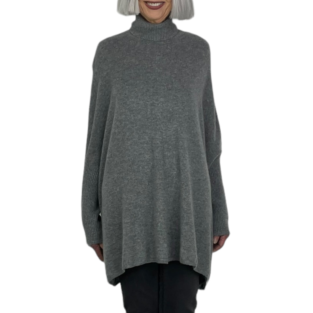 JOJO CASHMERE PONCHO PULLOVER – MIO - Main Image