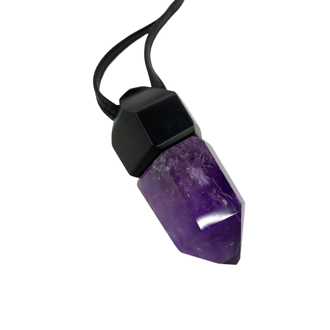 AMETHYST/EBONY PENDANT