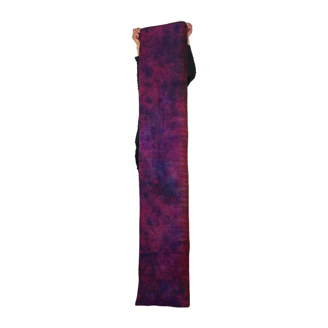 SILK GEORGETTE JACQUARD PATCH SCARF