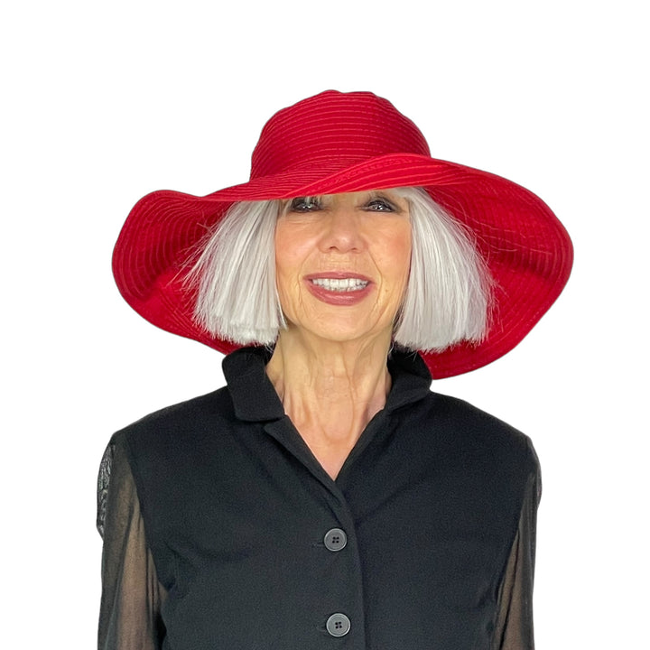 LARGE BRIM RIBBON HAT