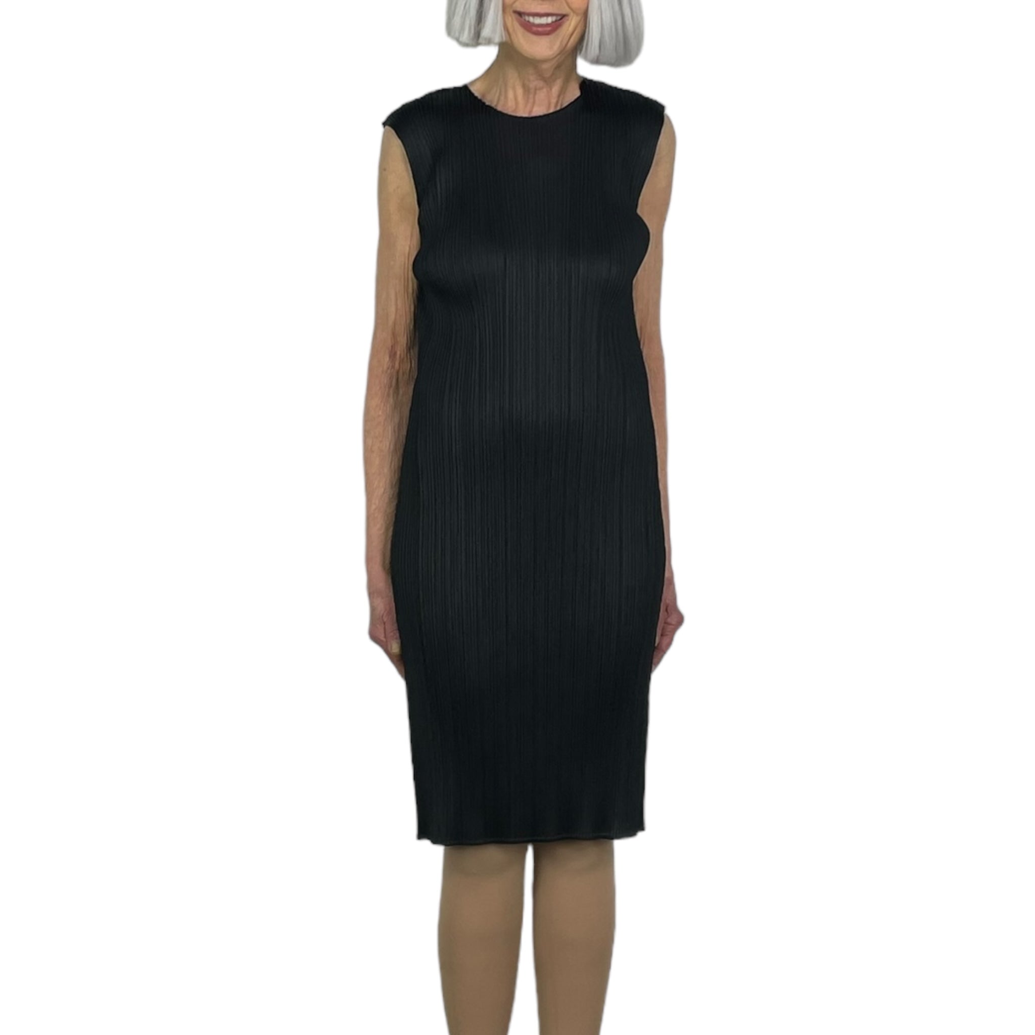 ワンピース ISSEY MIYAKE BASICS SLEEVELESS MINI DRESS (PP57JH113 10) Basics Mini-Dress in Black – SVRN
