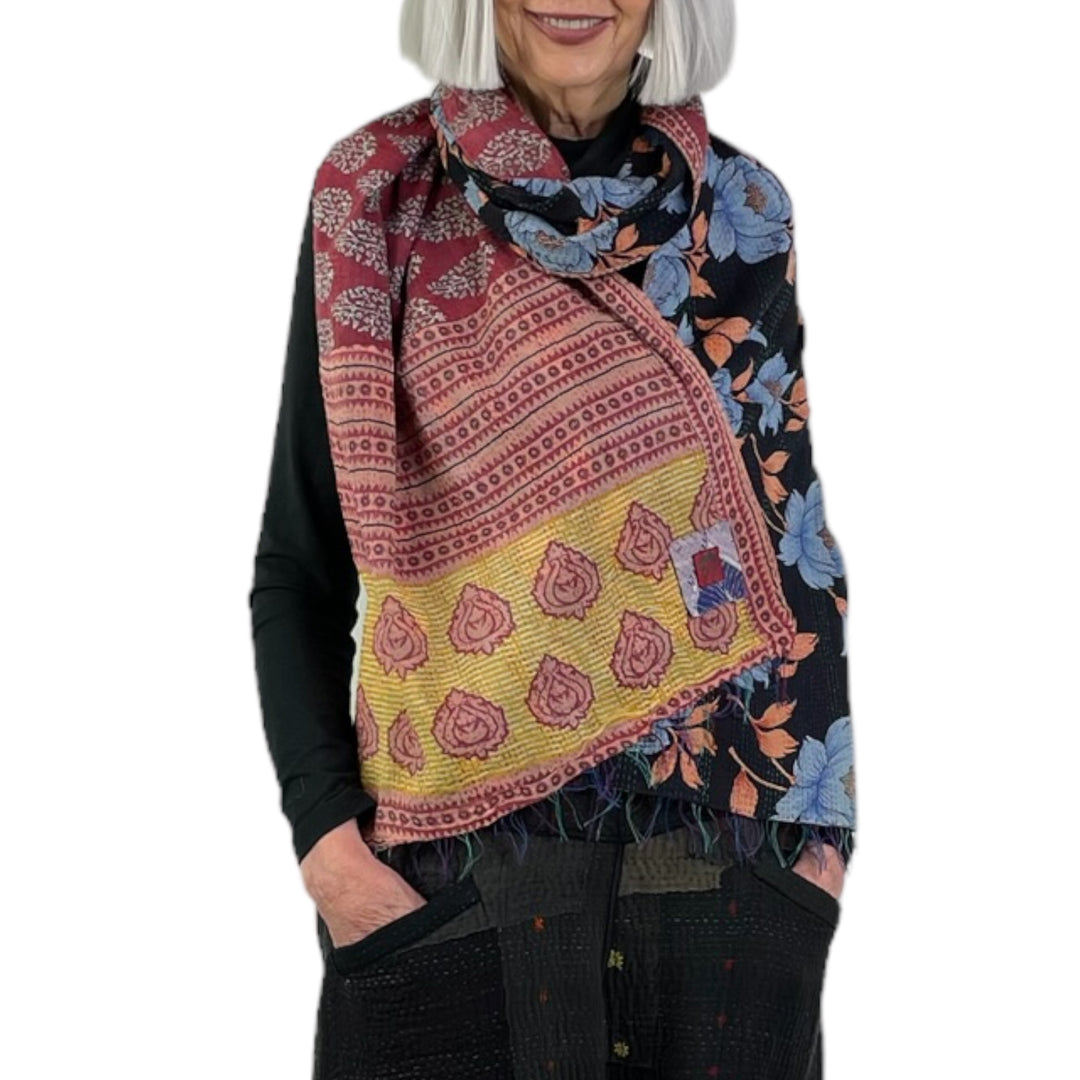 COTTON KANTHA PRINT SCARF