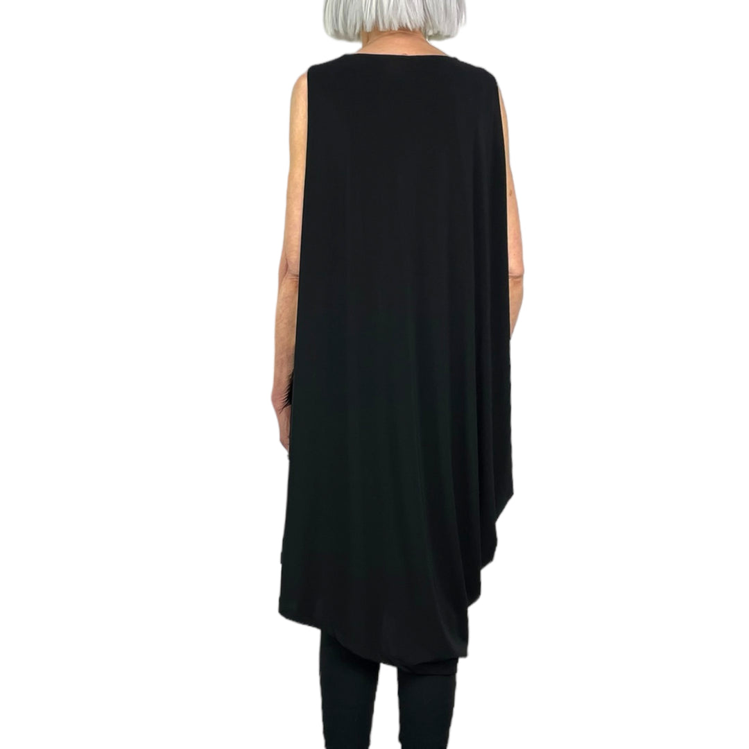 DRAPED JERSEY-38 SLEEVELESS DRESS