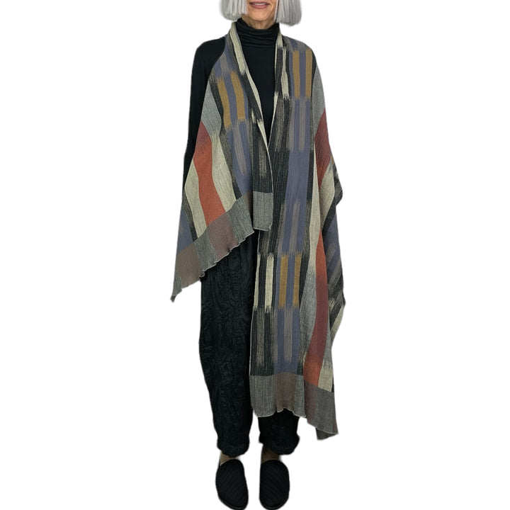 JACQUARD KASURI ONE-ARM SHAWL