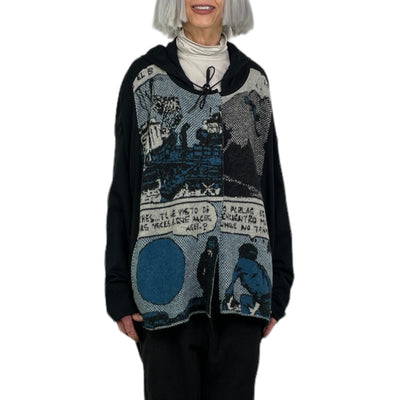 COMIC PRINT HOODIE JACKET