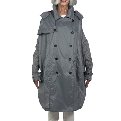 SOLID RAIN TRENCH COAT