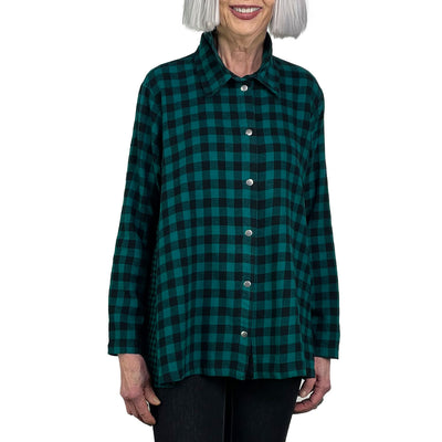 GUSSETED FLANNEL SHIRT