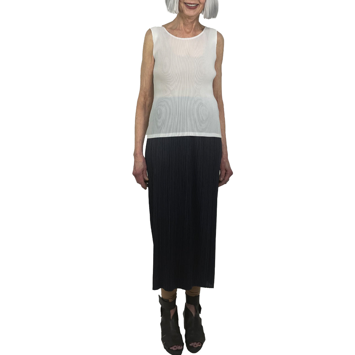 PLEATS PLEASE ミストタンクトップ Mist Tank Top in Light Blue – SVRN