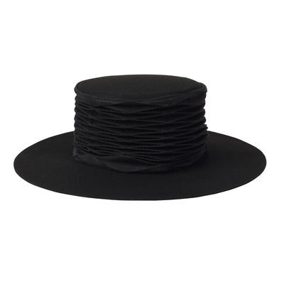 FLAT FELT WIDE BRIM HAT