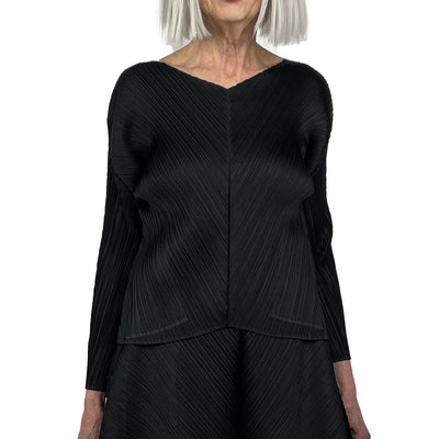 TAP PLEAT LONG SLEEVE TOP