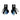COLORED DANGLES EARRINGS