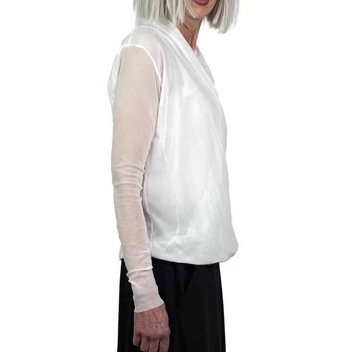 ASYMMETRIC SURPLICE TUNIC