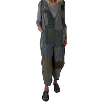 PATCH V-NECK JUMPSUIT