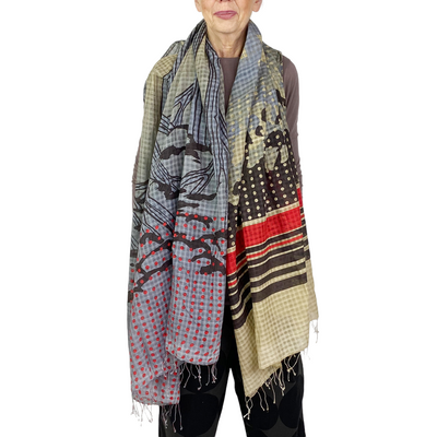 TREES & MUSHROOM PRINT SCARF