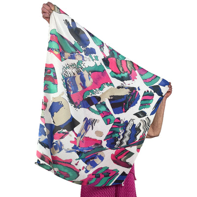 BATHING PLEATS PRINT STOLE