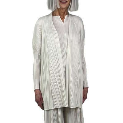 MELLOW PLEATS SHAWL COLLAR JACKET