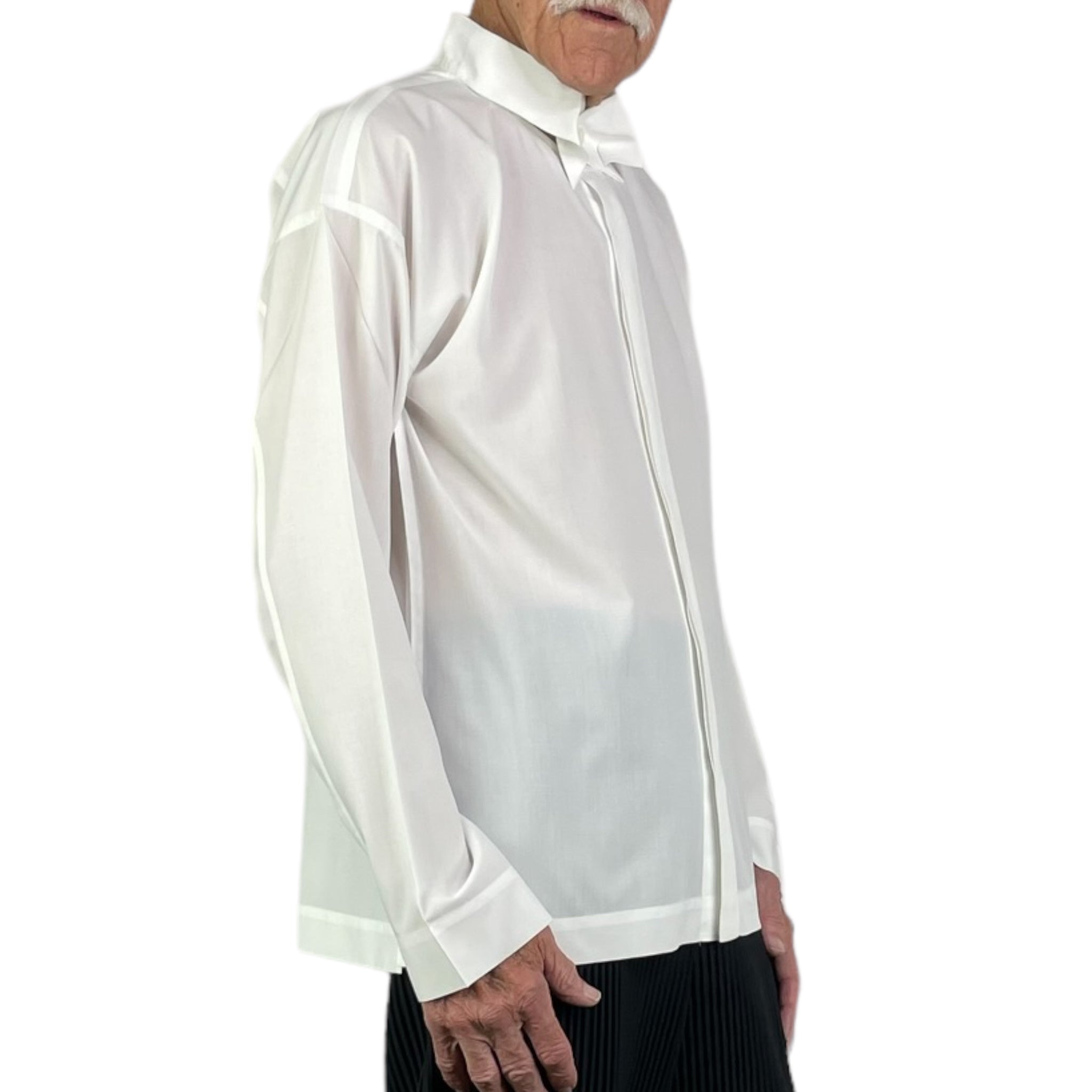 hommeplisse オムプリッセ BOW-TIE PRESS SHIRTS Bow-Tie Press Shirt in White/Black – SVRN