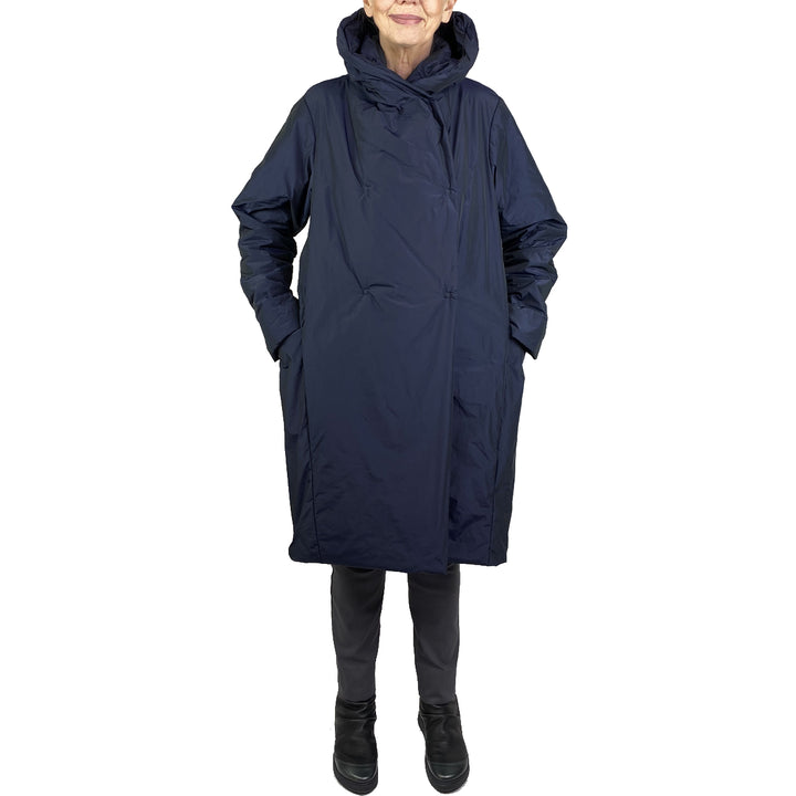 SOLID COCOON PUFFER COAT