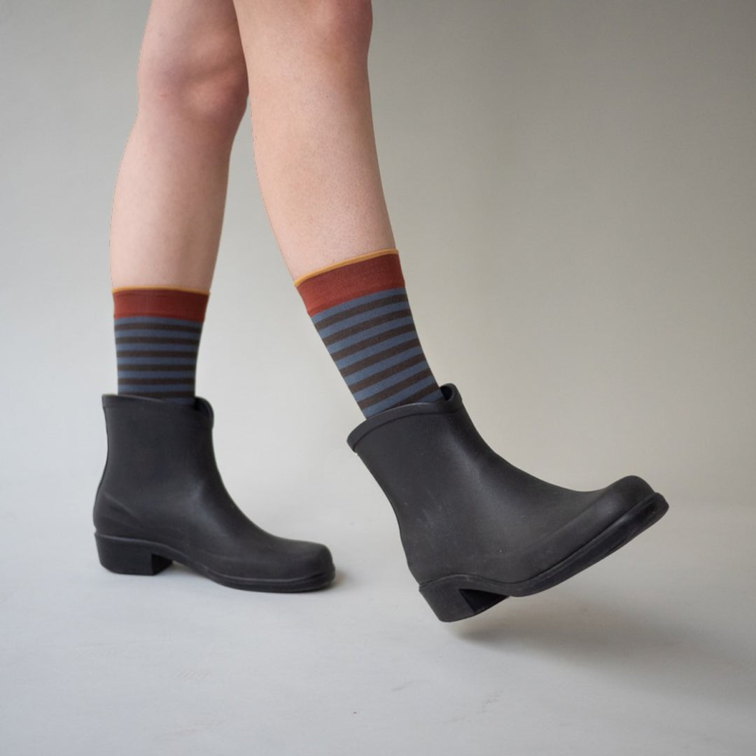 STRIPE SOCKS - STEEL